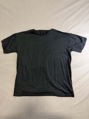 ABRAMS Core 100% Cotton Oversized T-Shirt in Faded Black